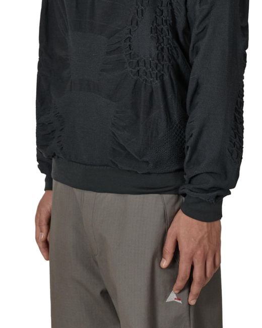 Roa Black Wama 3D Seamless Long Sleeve Sweatshirts for men