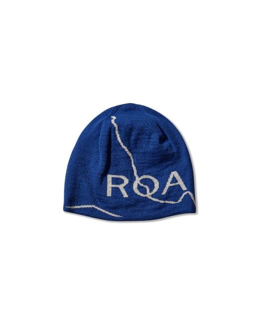 Roa Blue Logo Wool Beanie Hats