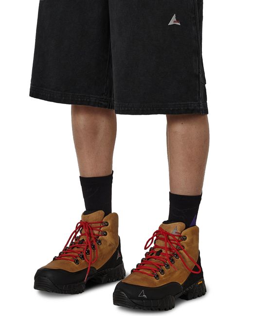 Roa Black Ash Canvas Shorts Pants for men