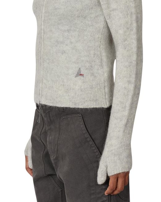 Roa Gray Tasna Mohair Zip Up Sweater Knitwears