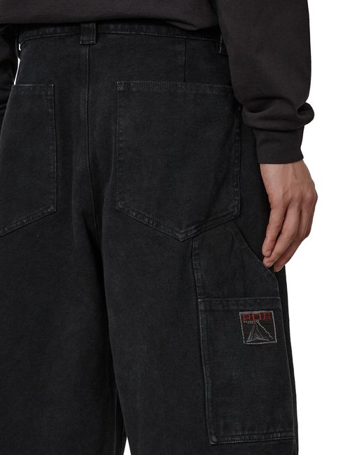 Roa Black Ash Canvas Shorts Pants for men