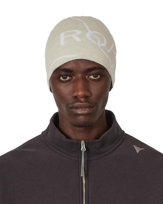 Roa White Logo Wool Beanie Soft Goods