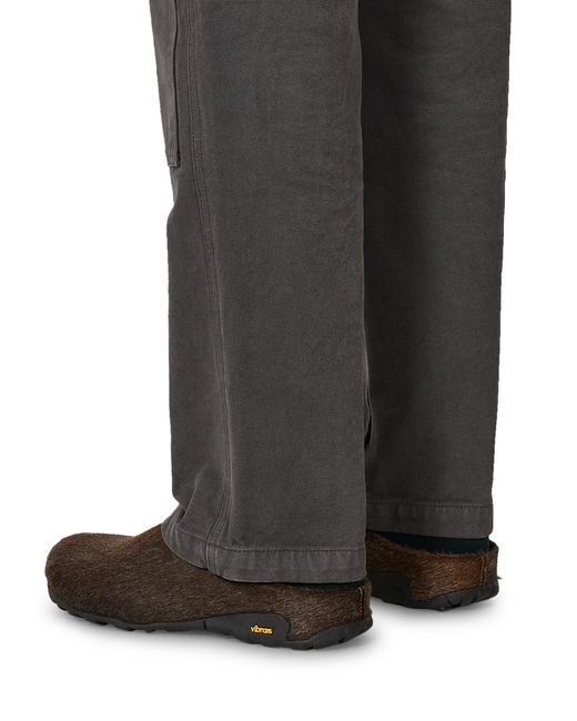 Roa Black Fomes Double Knee Washed Canvas Pants Pants
