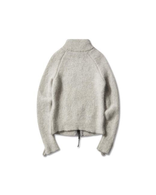 Roa Gray Tasna Mohair Zip Up Sweater Knitwears