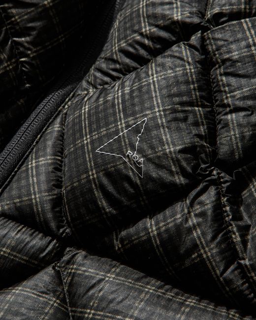 Roa Black Nuna 600 Fill Check Hooded Down Vest Coats And Jackets for men