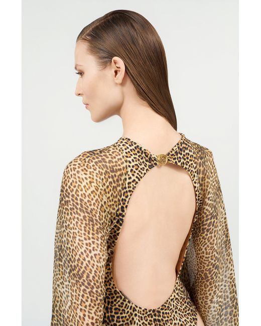 Roberto Cavalli White Baby Jaguar Print One-Piece Swimsuit