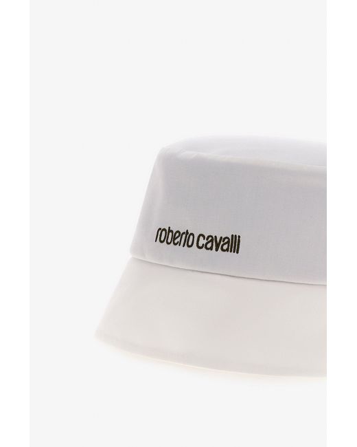 Roberto Cavalli White Cap With Logo
