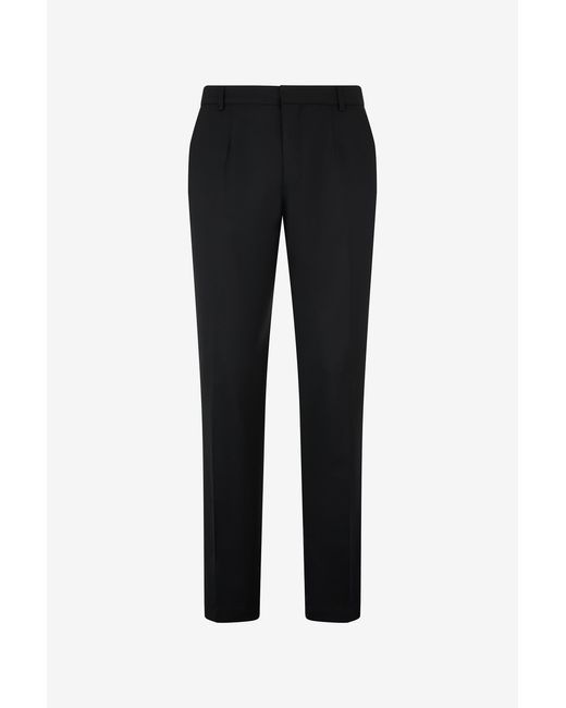 Roberto Cavalli Black Virgin Wool Pants for men