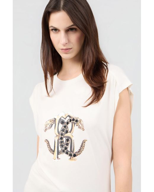 Roberto Cavalli White Ivory T-Shirt