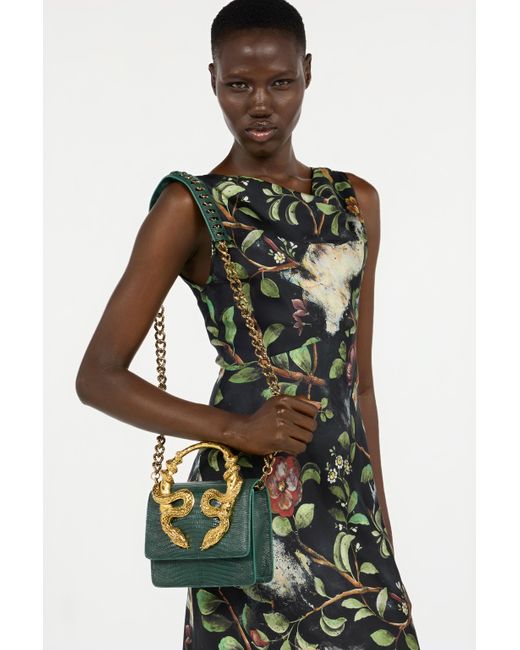 Borsa Verde Con Serpenti di Roberto Cavalli in Green