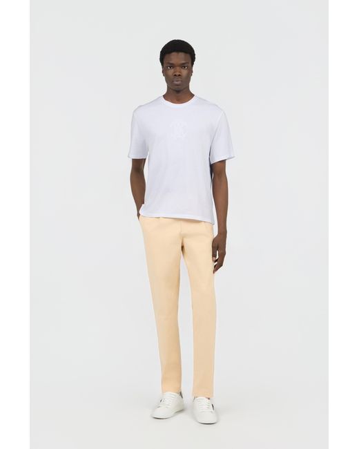 Roberto Cavalli White T-Shirt With Embroidered Logo for men