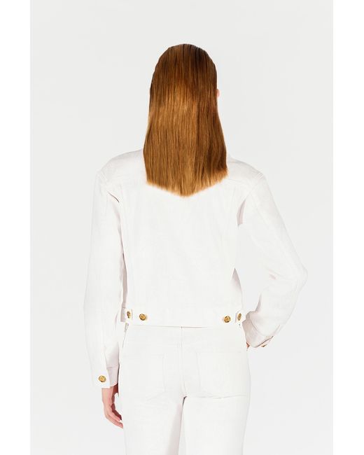 Roberto Cavalli Natural Denim Jacket With Buttons
