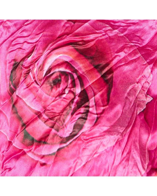 Roberto Cavalli Pink Shirt With Bejeweled Buttons And Rose Print