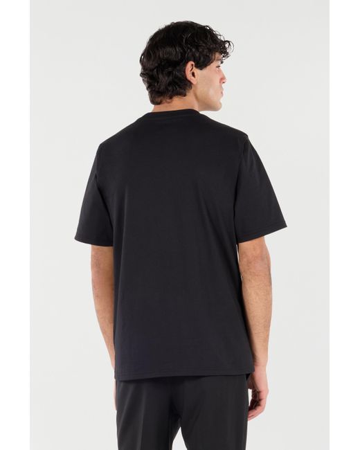 Roberto Cavalli Black Cotton T-Shirt With Monogram for men