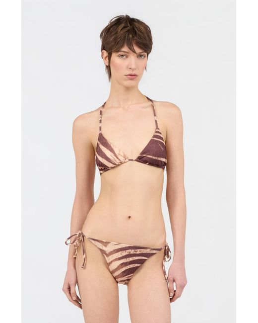 Roberto Cavalli Multicolor Natural Barb Print Bikini