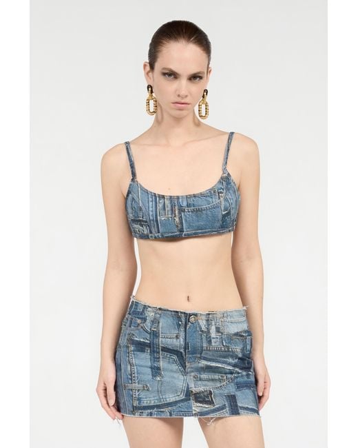 Roberto Cavalli Blue Bralette