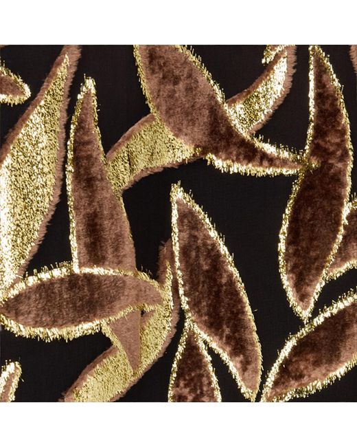 Roberto Cavalli Brown Chocolate Sheer Shirt With Foliage Motif