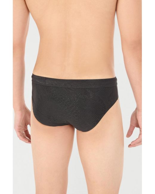Slip De Bain À Imprimé Python Roberto Cavalli pour homme en coloris Black