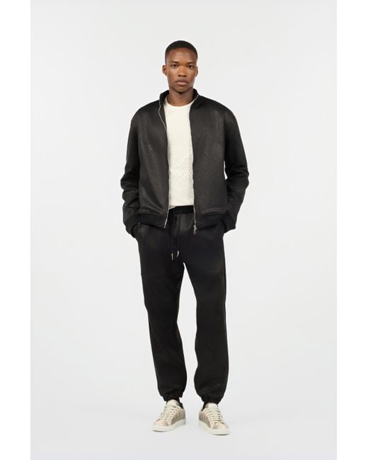 Roberto Cavalli Black Full-Zip Sweatshirt With Python Print for men