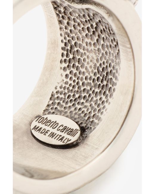 Roberto Cavalli Multicolor Snake Ring for men
