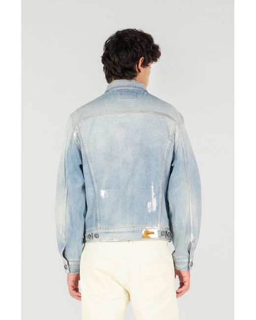 Veste En Jean Laminée Clair Roberto Cavalli pour homme en coloris Blue