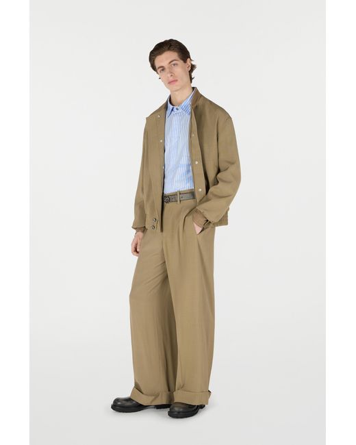 Roberto Cavalli Green Buttoned Bomber Jacket for men