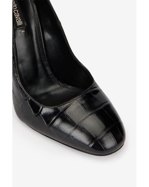 Roberto Cavalli Black Leather Pump