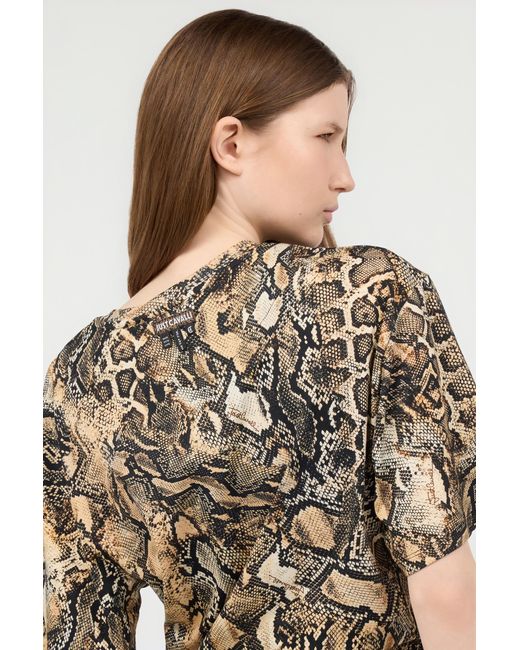 Top Corto Con Estampado Python Roberto Cavalli de color Multicolor