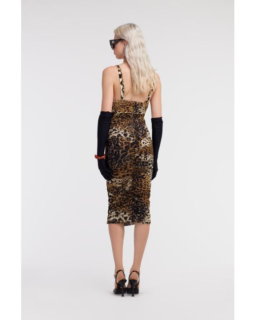 Roberto Cavalli White Jaguar Skin Print Dress