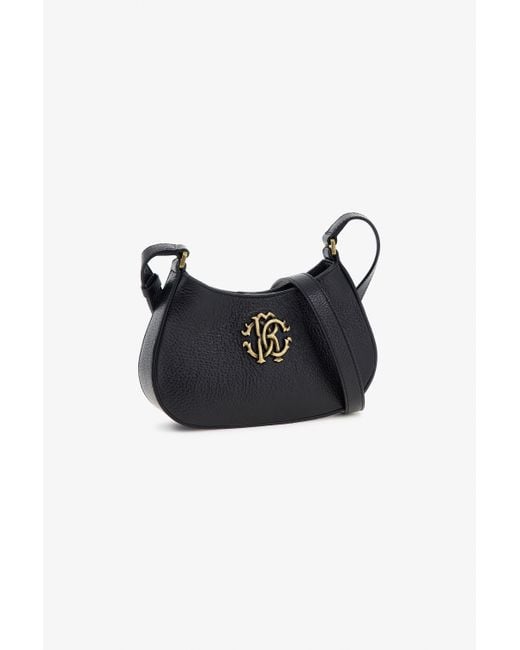 Borsa A Spalla Con Monogramma Rc di Roberto Cavalli in Black
