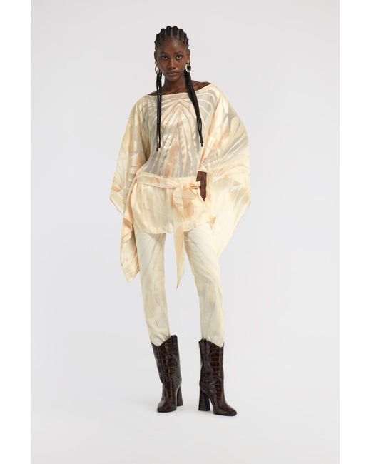 Roberto Cavalli White Ray Printed Skinny Trousers