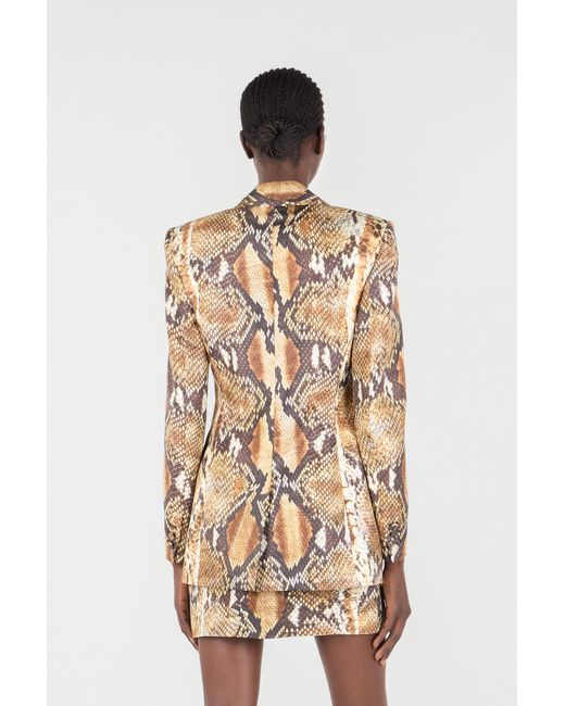 Roberto Cavalli Multicolor Python Print Jacket