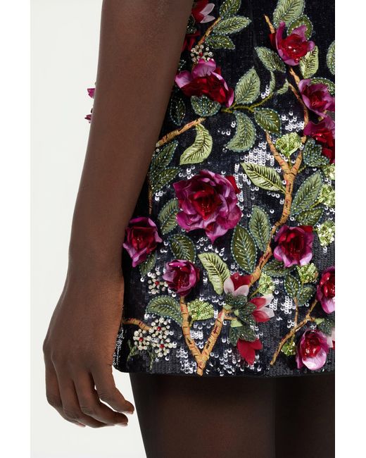 Roberto Cavalli Black Miniskirt With Decorations