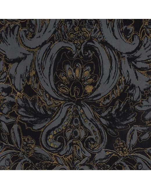 Roberto Cavalli Black Ornamental Silk Kimono Dress