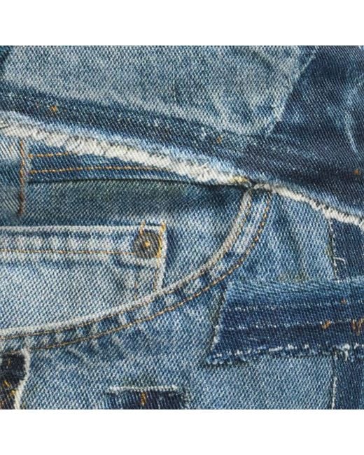 Roberto Cavalli Blue Patchwork Capsule Collection Denim Mini Skirt