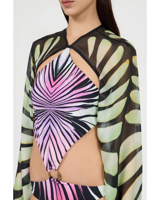 Roberto Cavalli White Ray Of Paradise Print One-Piece Swimsuit