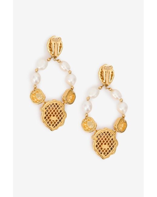 Roberto Cavalli Golden Chandelier Earrings in