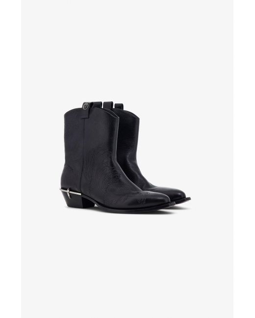 Roberto Cavalli Black Textano Boots With Fang Detail for men