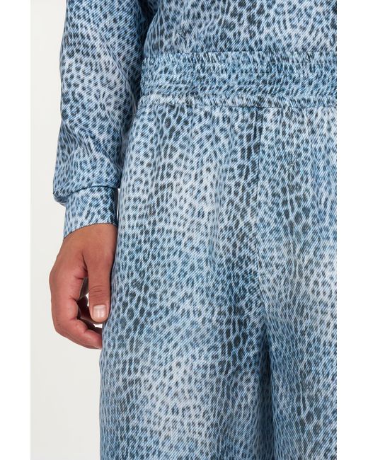 Roberto Cavalli Blue Baby Jaguar Print Fabric Shorts for men