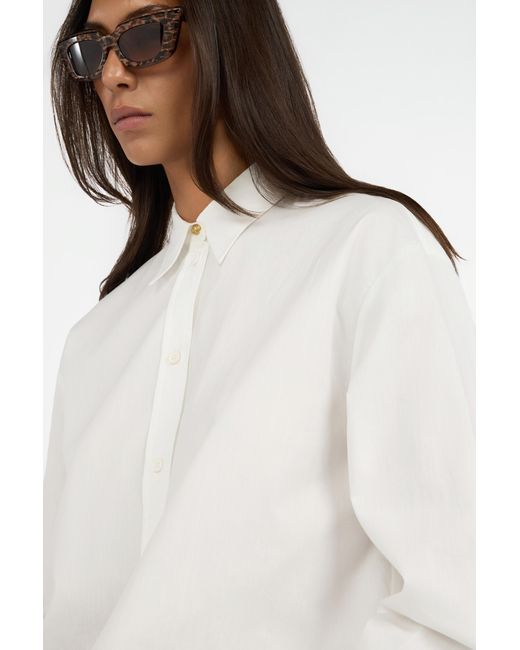 Roberto Cavalli White Shirt With Button