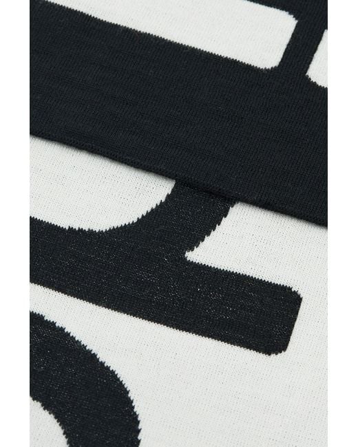 Roberto Cavalli Black Wool Blend Scarf With Logo