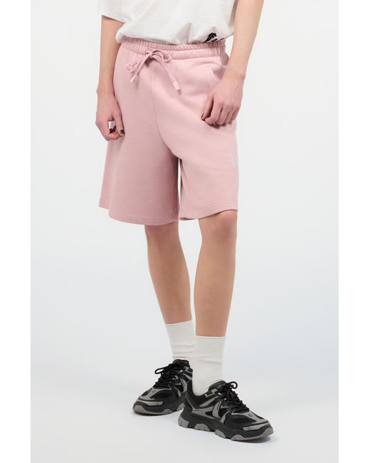 Roberto Cavalli Pink Sports Shorts With Logo for men