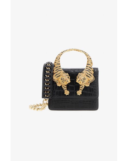 Roberto Cavalli Black Medium Roar Bag