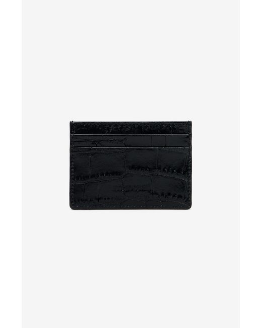 Roberto Cavalli Black Card Case With Roar Hardware for men