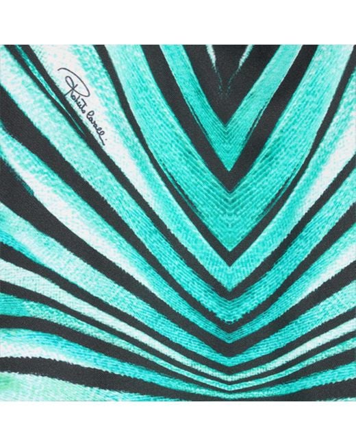 Roberto Cavalli Green Ray Of Sea Print Shirt for men