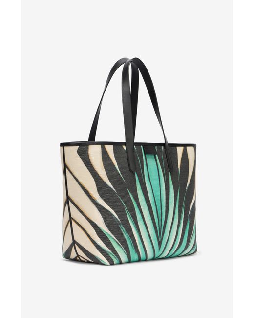 Roberto Cavalli Blue Ray Of Sea Print Shopping Bag