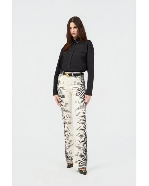 Roberto Cavalli Black Shirt With Contrast Stitching