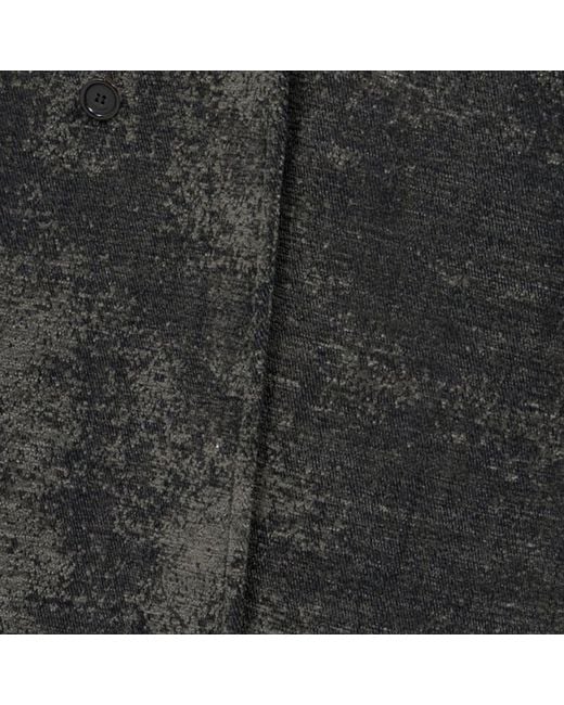Roberto Cavalli Black Double-Breasted Coat With Distressed Effect for men