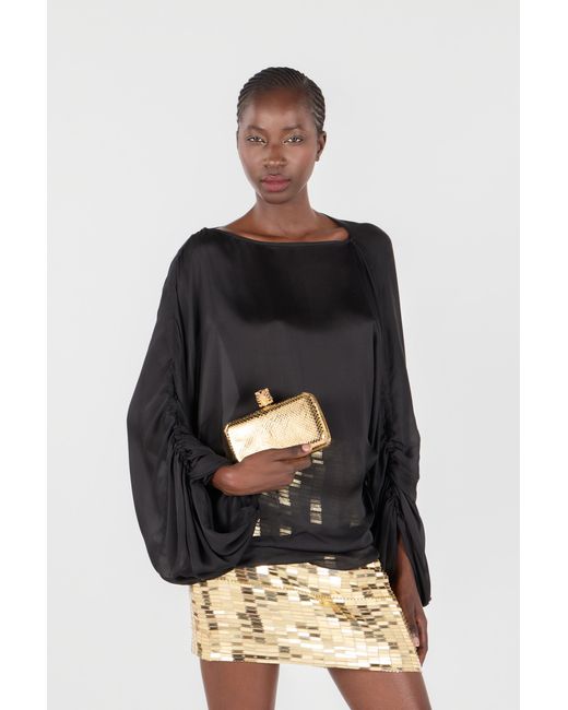 Roberto Cavalli White Tiger Leather Clutch