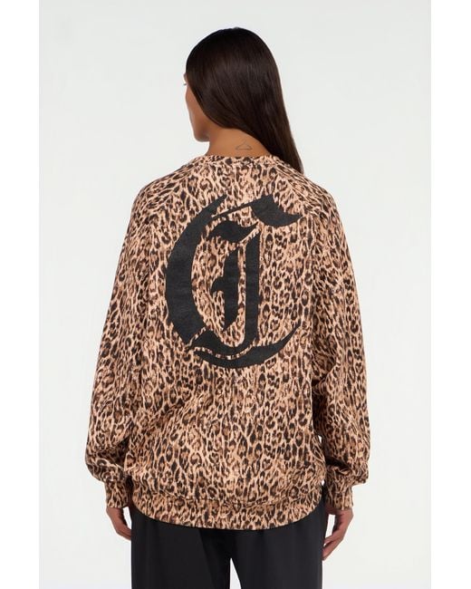 Roberto Cavalli Multicolor Leopard Print Sweatshirt